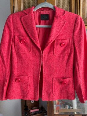 Akris Hot Pink Blazer Jacket in Small